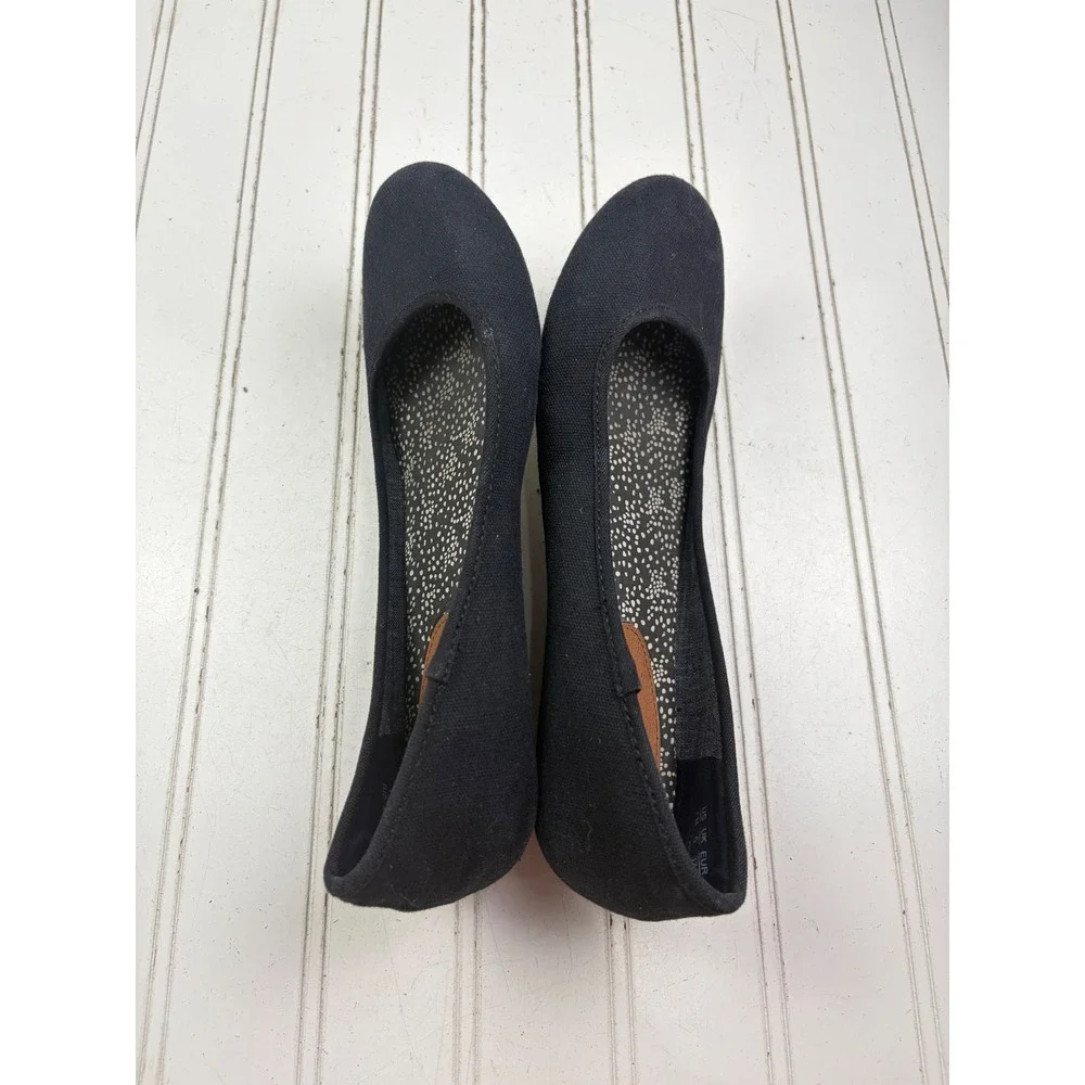 Dr. Scholl's Black Canvas Comfort Slip On Ballet Flats Women's Size 7M